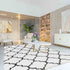 Marrakesh Trellis Shaggy Rug - Stone