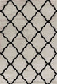 Marrakesh Bold Trellis Shaggy Rug - Stone