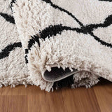 Marrakesh Bold Trellis Shaggy Rug - Stone