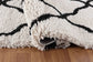 Marrakesh Bold Trellis Shaggy Rug - Stone