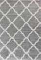 Marrakesh Bold Trellis Shaggy Rug - Grey