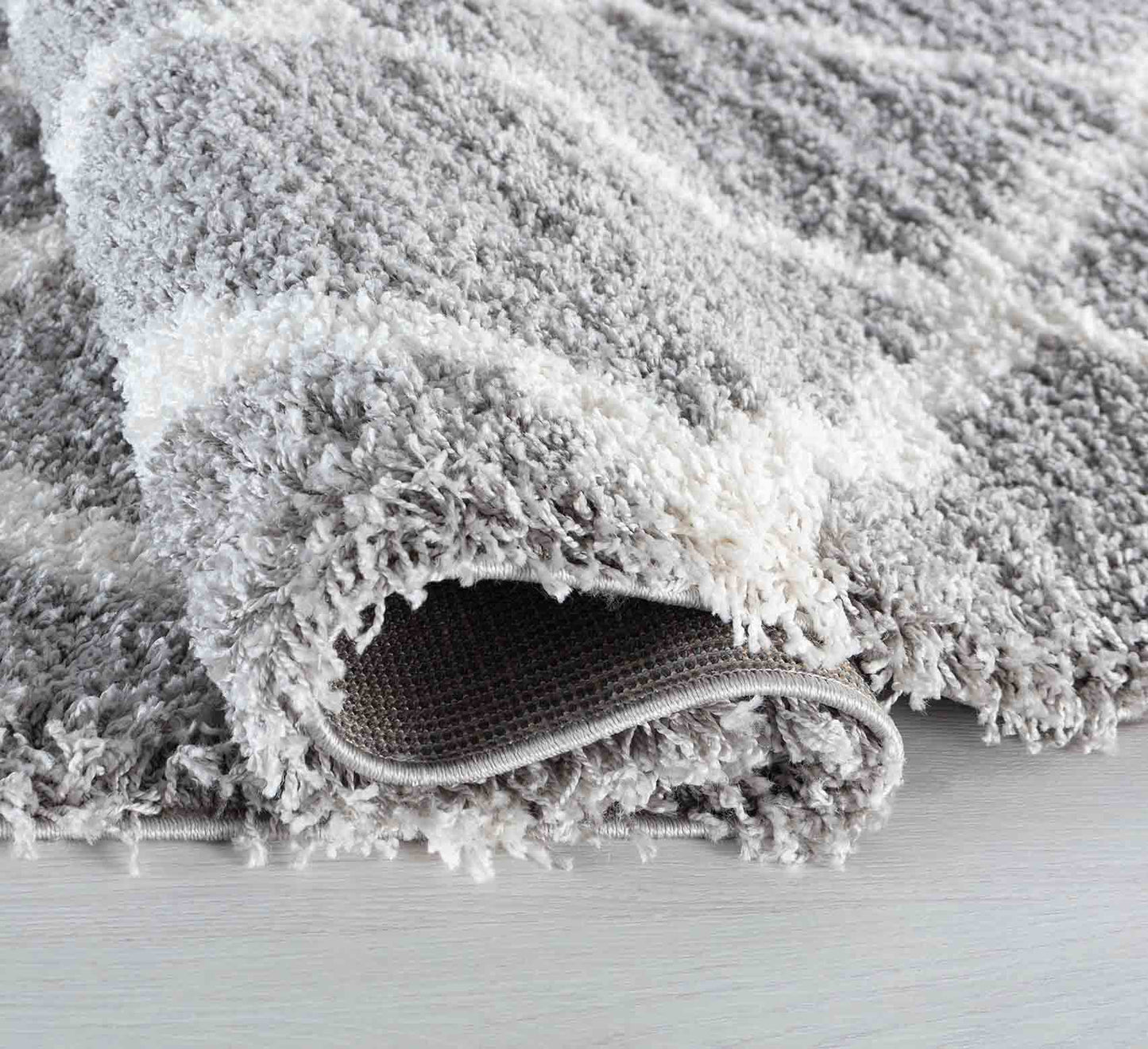 Marrakesh Bold Trellis Shaggy Rug - Grey