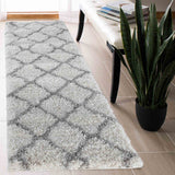 Marrakesh Bold Trellis Shaggy Rug - Runners - 60x220 cm