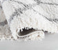 Marrakesh Bold Trellis Shaggy Rug - Light Cream