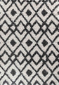 Marrakesh Distorted Checkered Shaggy Rug - Dark Cream