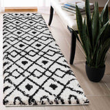 Marrakesh Distorted Checkered Shaggy Rug - Runners - 60x220 cm