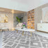 Marrakesh Distorted Checkered Shaggy Rug - Grey