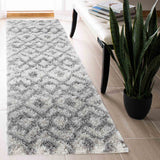 Marrakesh Distorted Checkered Shaggy Rug - Runners - 60x220 cm