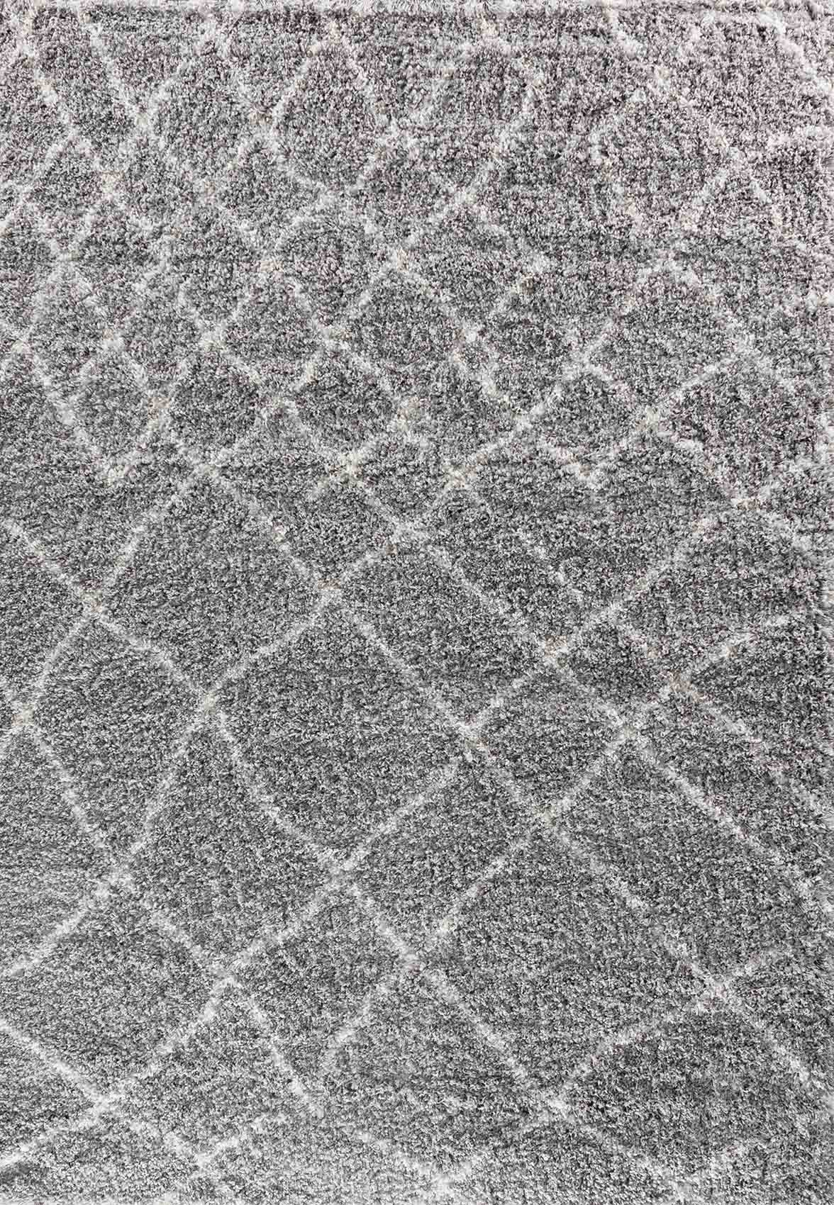 Marrakesh Abstract Shaggy Rug - Grey