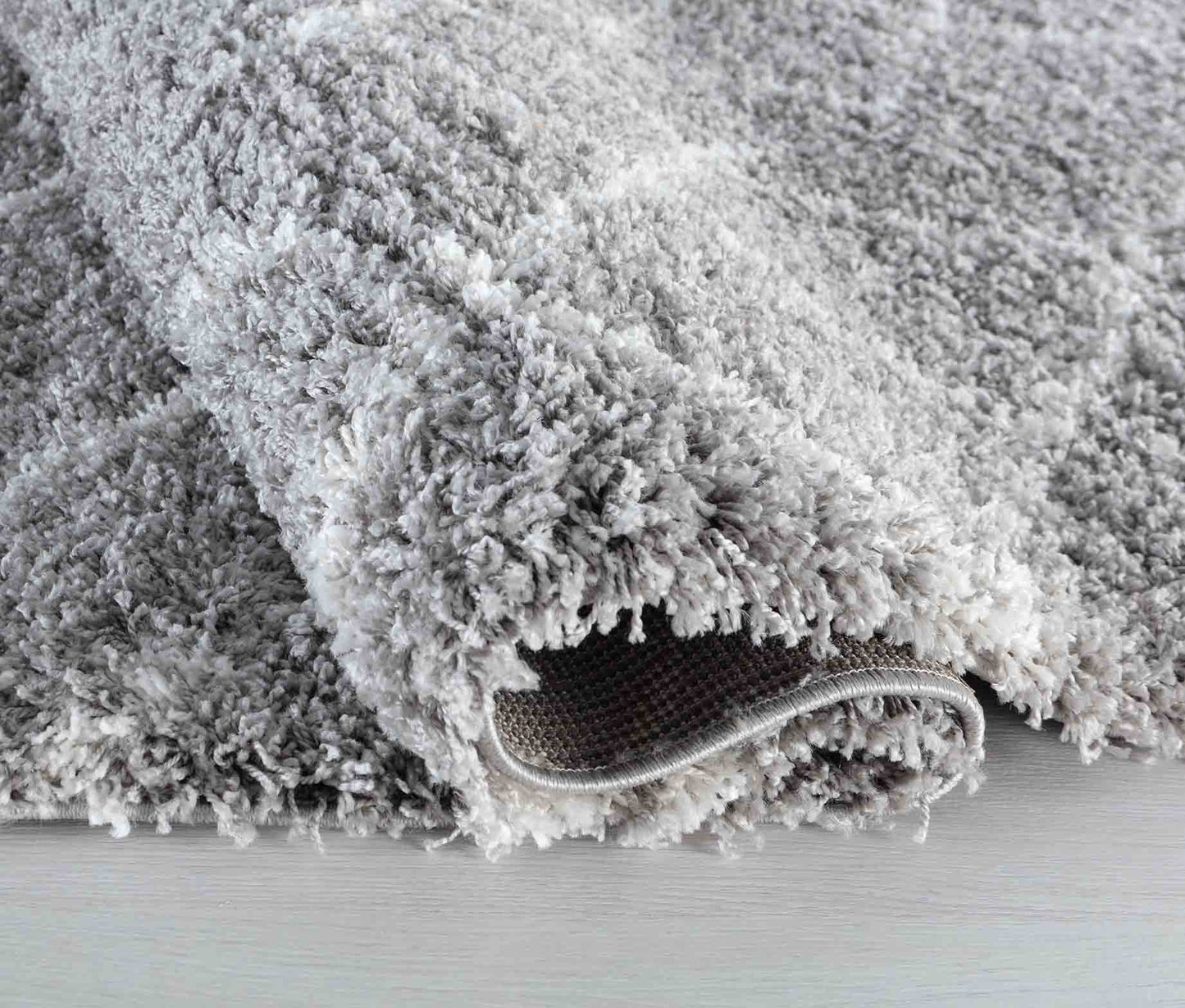 Marrakesh Abstract Shaggy Rug - Grey