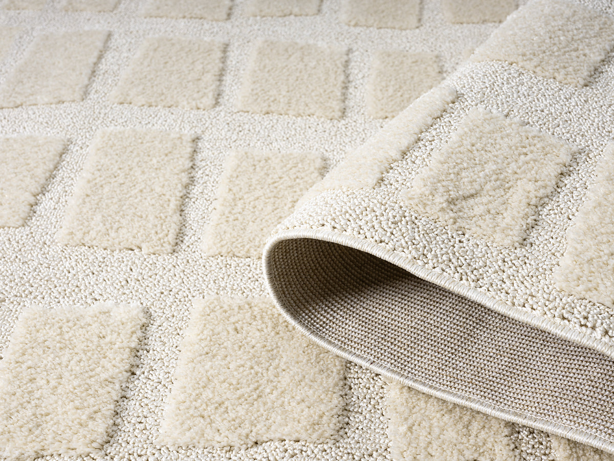 Isabella Cobble textured rug, styled view 3