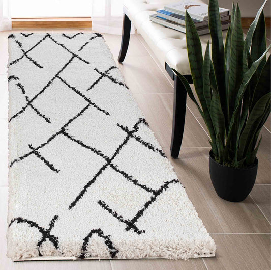 Marrakesh Scandi Shaggy Rug - Stone