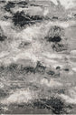 Elysium Mist metallic abstract rug, styled view 2