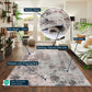 Aqua Emperor Styra abstract rug, styled view 9