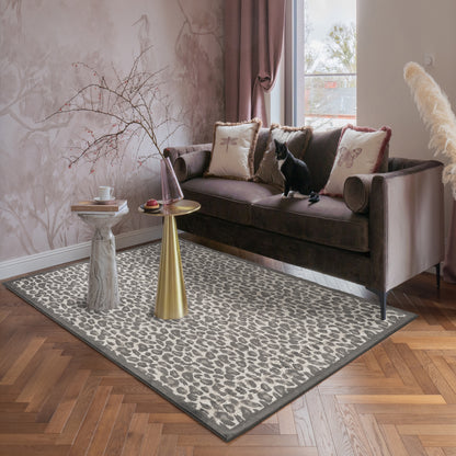 Mayfair Savanna metallic rug, styled view 6