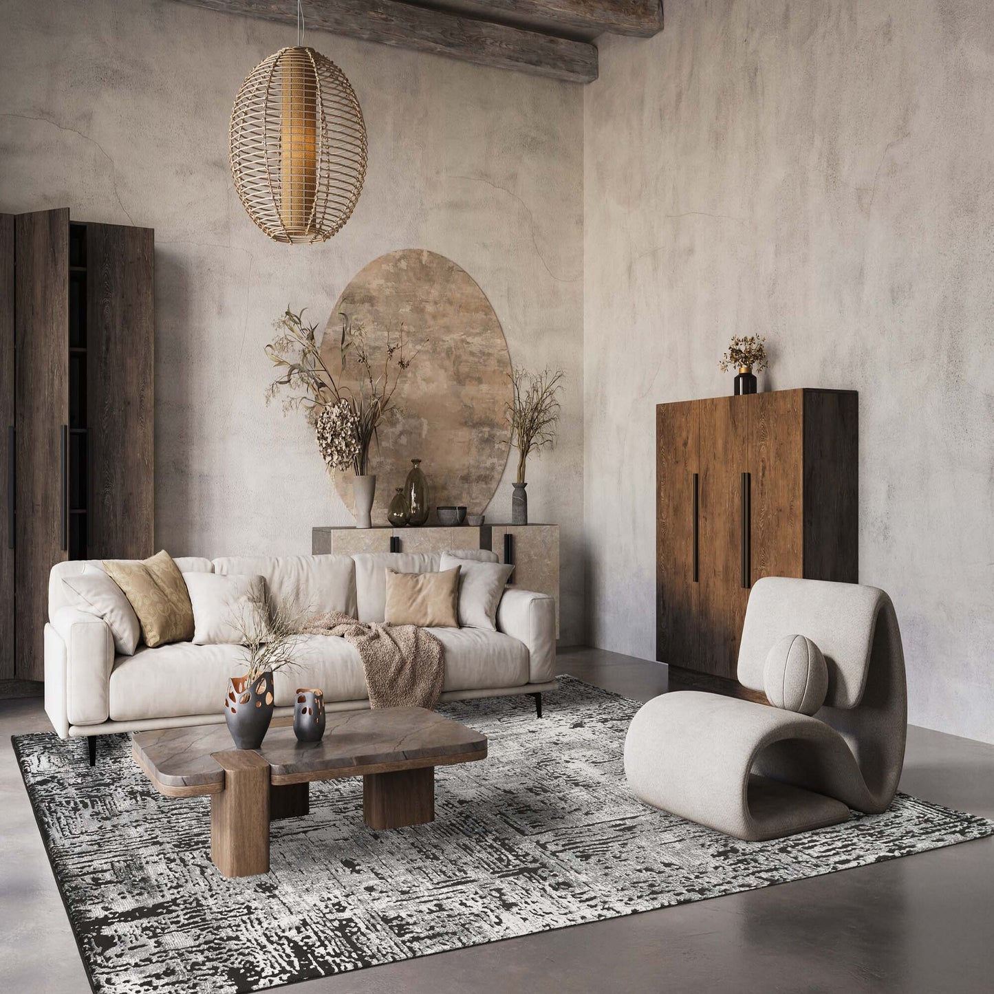 Belgravia Metallic Rug - Illusion Mocha