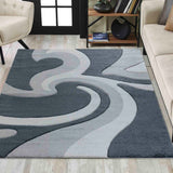 Valencia Swirl Caved Rug - Medium