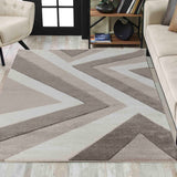 Valencia Zig Zag Caved Rug - Medium