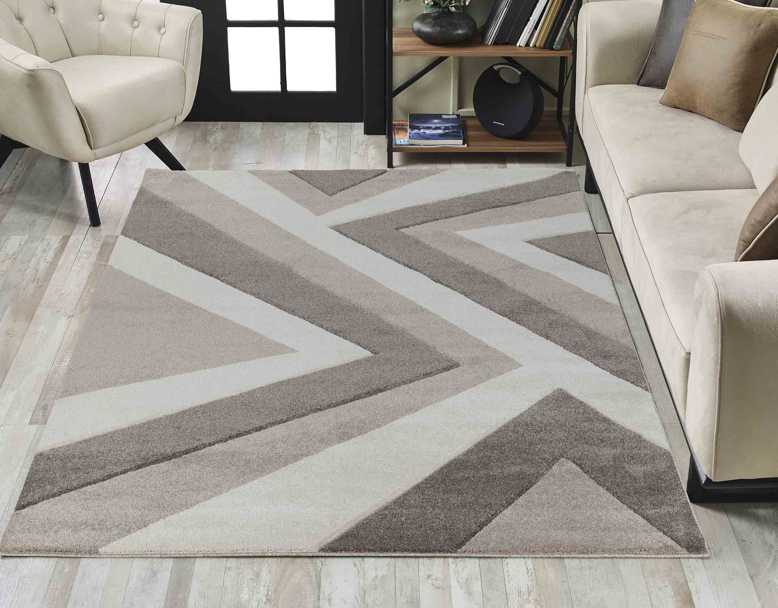 Valencia Zig Zag Caved Rug - Medium