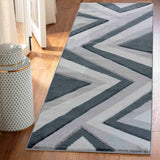 Valencia Zig Zag Caved Rug - Black