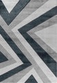 Valencia Zig Zag Caved Rug - Grey