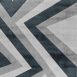 Valencia Zig Zag Caved Rug - Grey