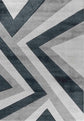 Valencia Zig Zag Caved Rug - Grey