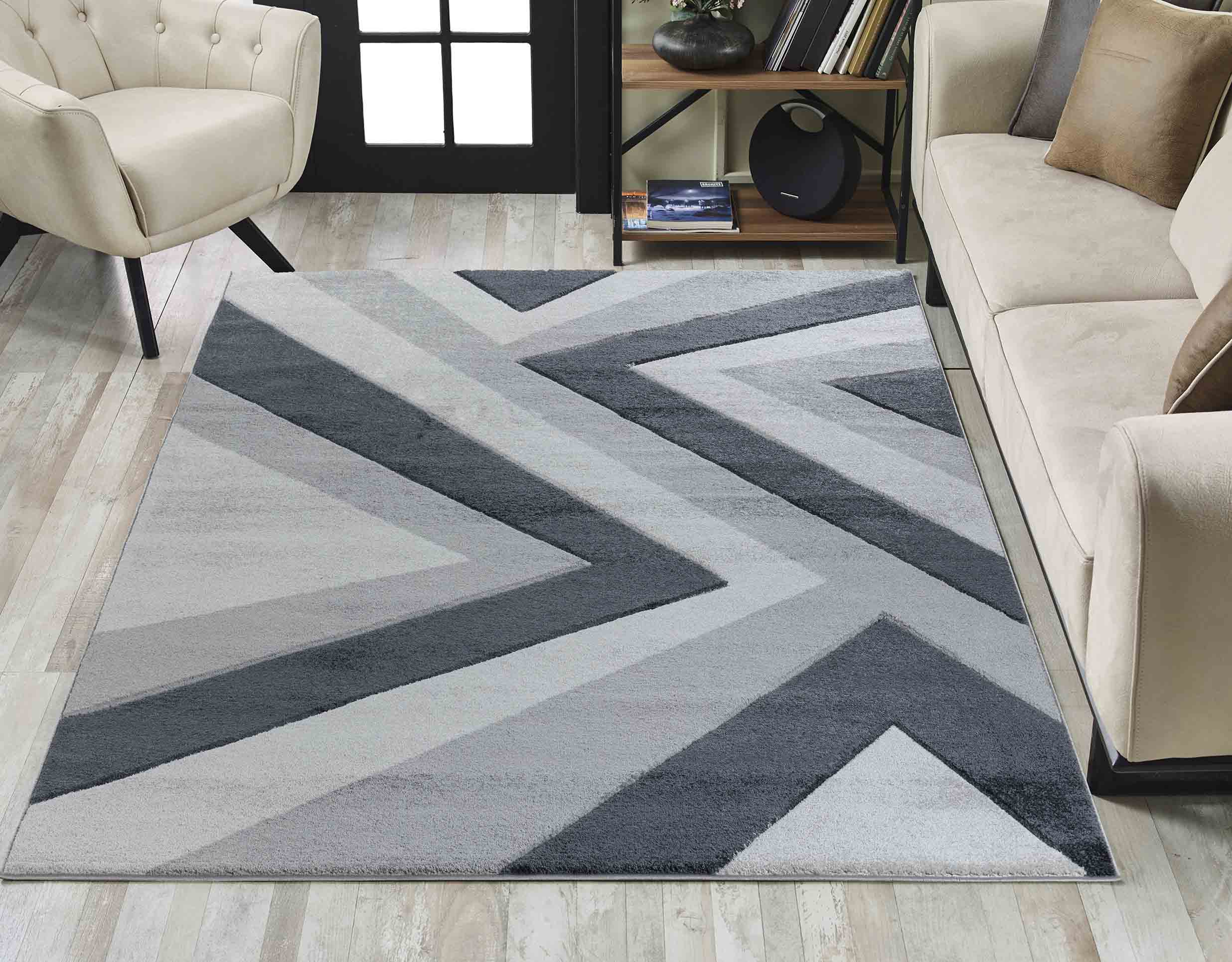 Valencia Zig Zag Caved Rug - Medium