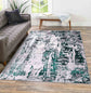 Aqua Emperor Styra abstract rug, styled view 4