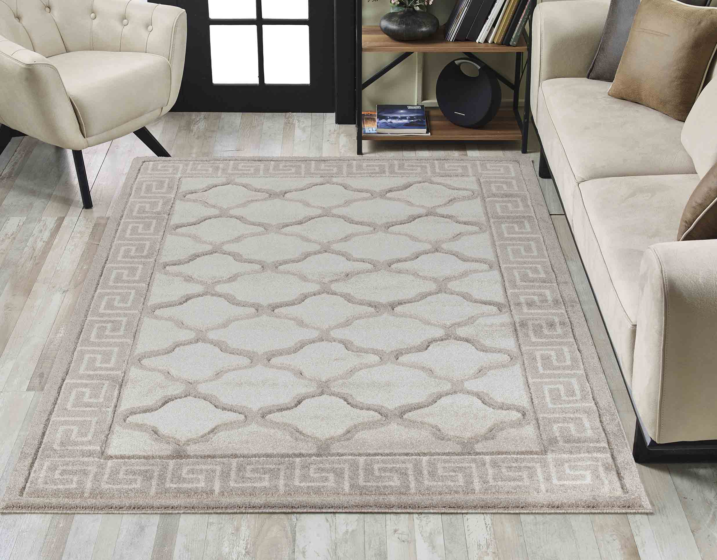 Valencia Trellis Caved Rug - Medium