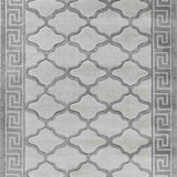 Valencia Trellis Caved Rug - Grey