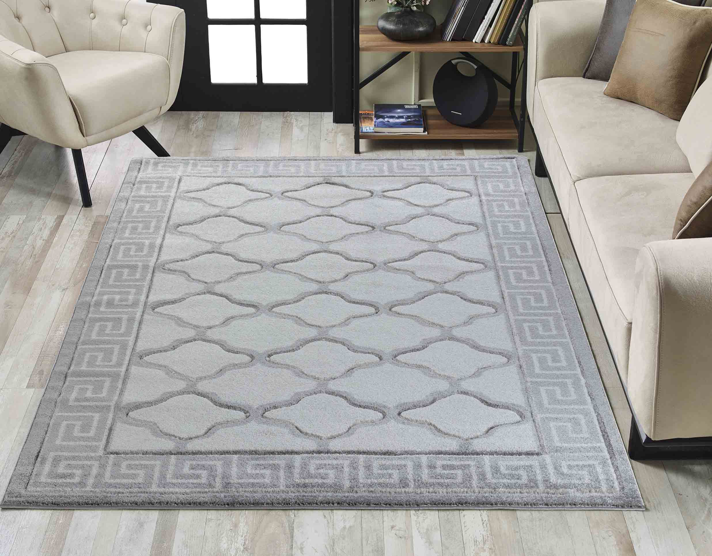 Valencia Trellis Caved Rug - Small