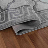 Valencia Trellis Caved Rug - Grey