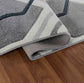 Valencia Hexagon Caved Rug - Grey