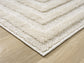 Isabella Border textured rug, styled view 4