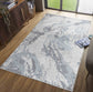 Emperor Metallic Abstract Rug - Picasso Silver