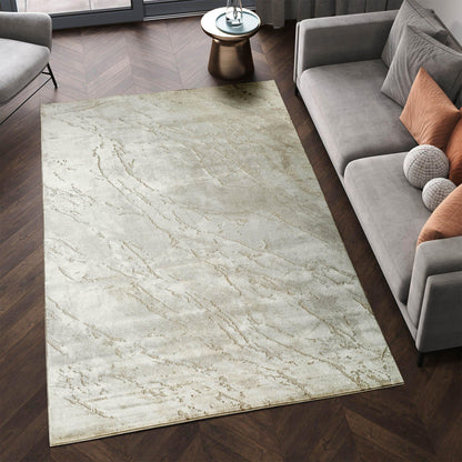 Novu Metallic Abstract Rug - Valley Beige