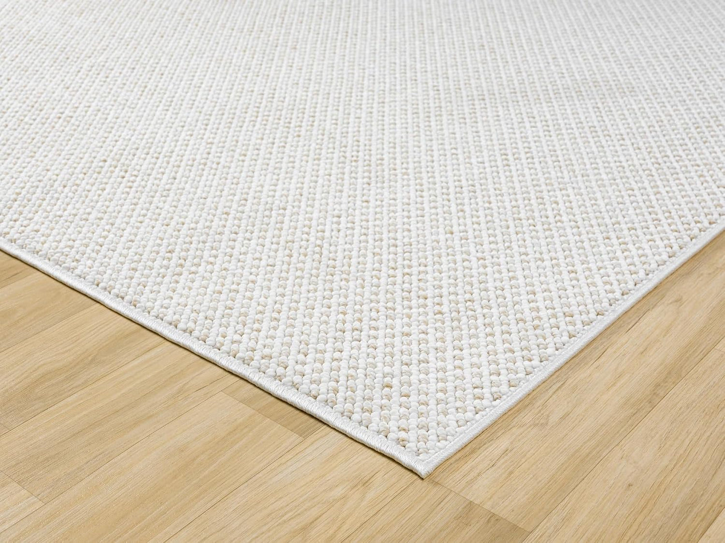 Avior Bobble, Wool-Like Modern Living Room Area Rug, Cream, 200x290cm