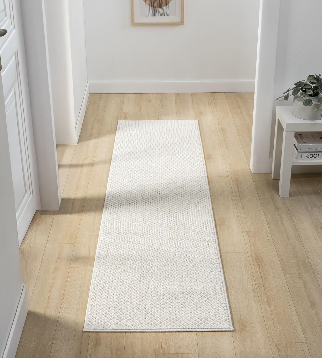 Avior Bobble, Wool-Like Modern Living Room Area Rug, Cream, 200x290cm