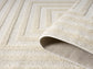 Isabella Border textured rug, styled view 3