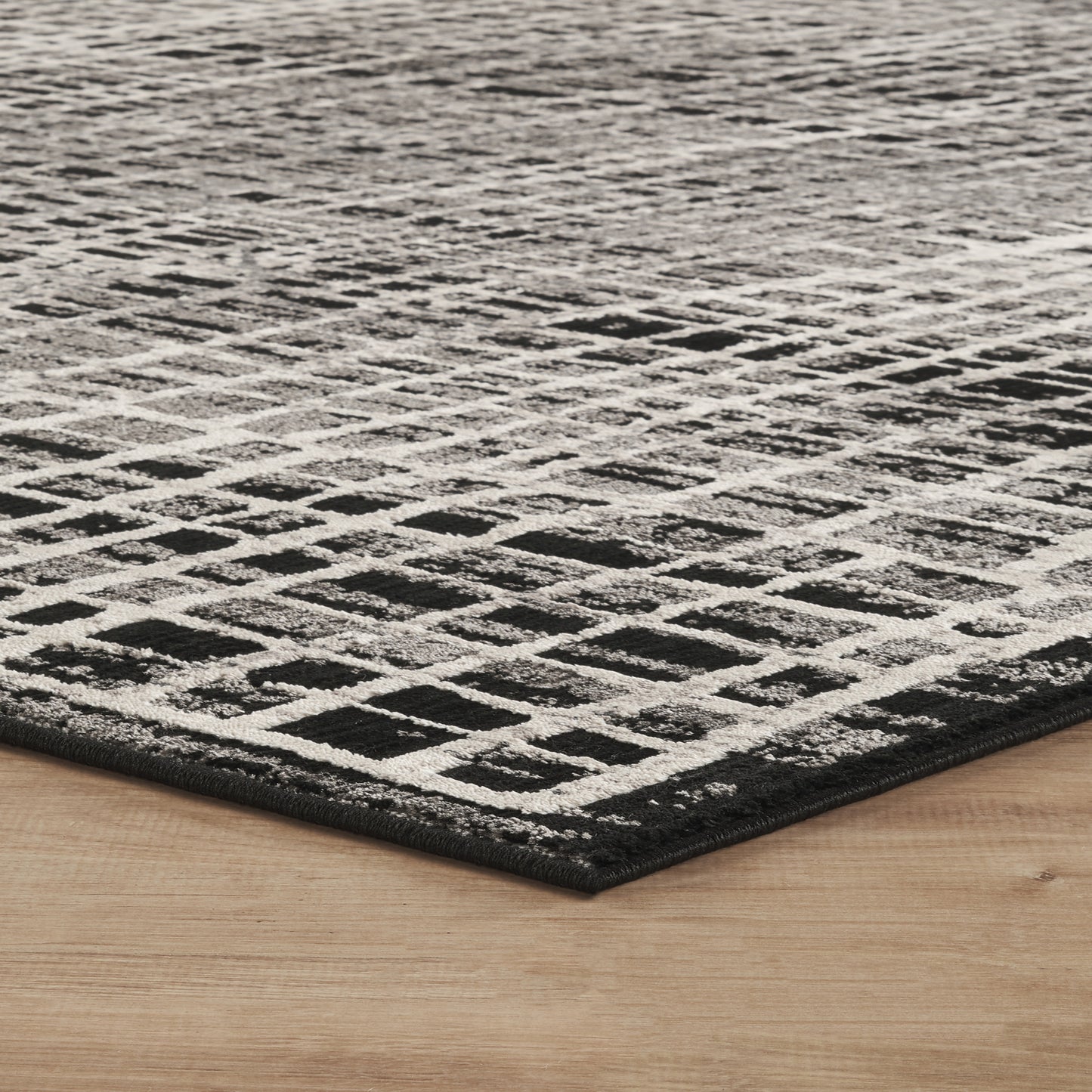 Mayfair Mesh metallic rug, styled view 4