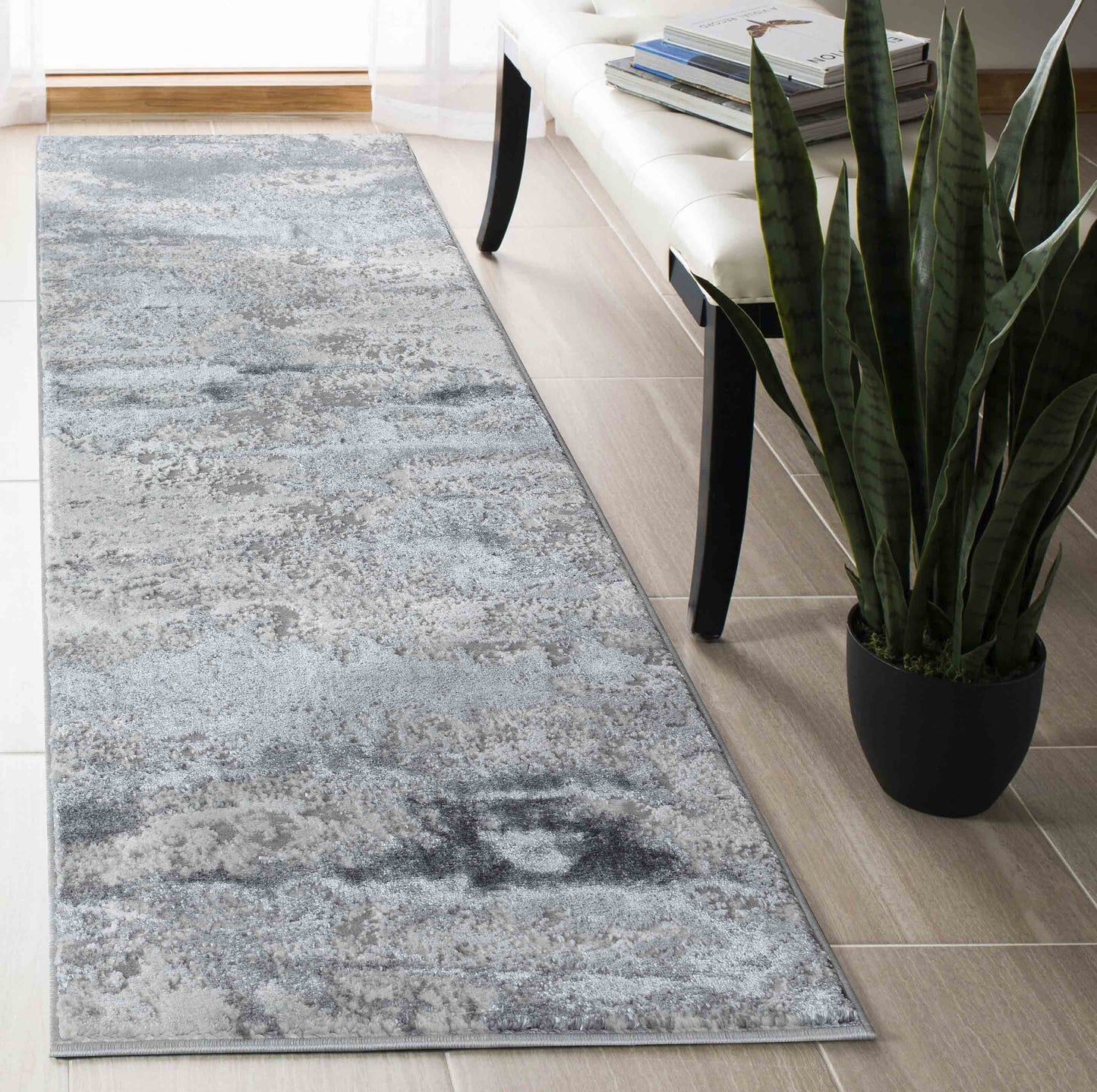 Emperor Metallic Abstract Rug - Onyx Gold