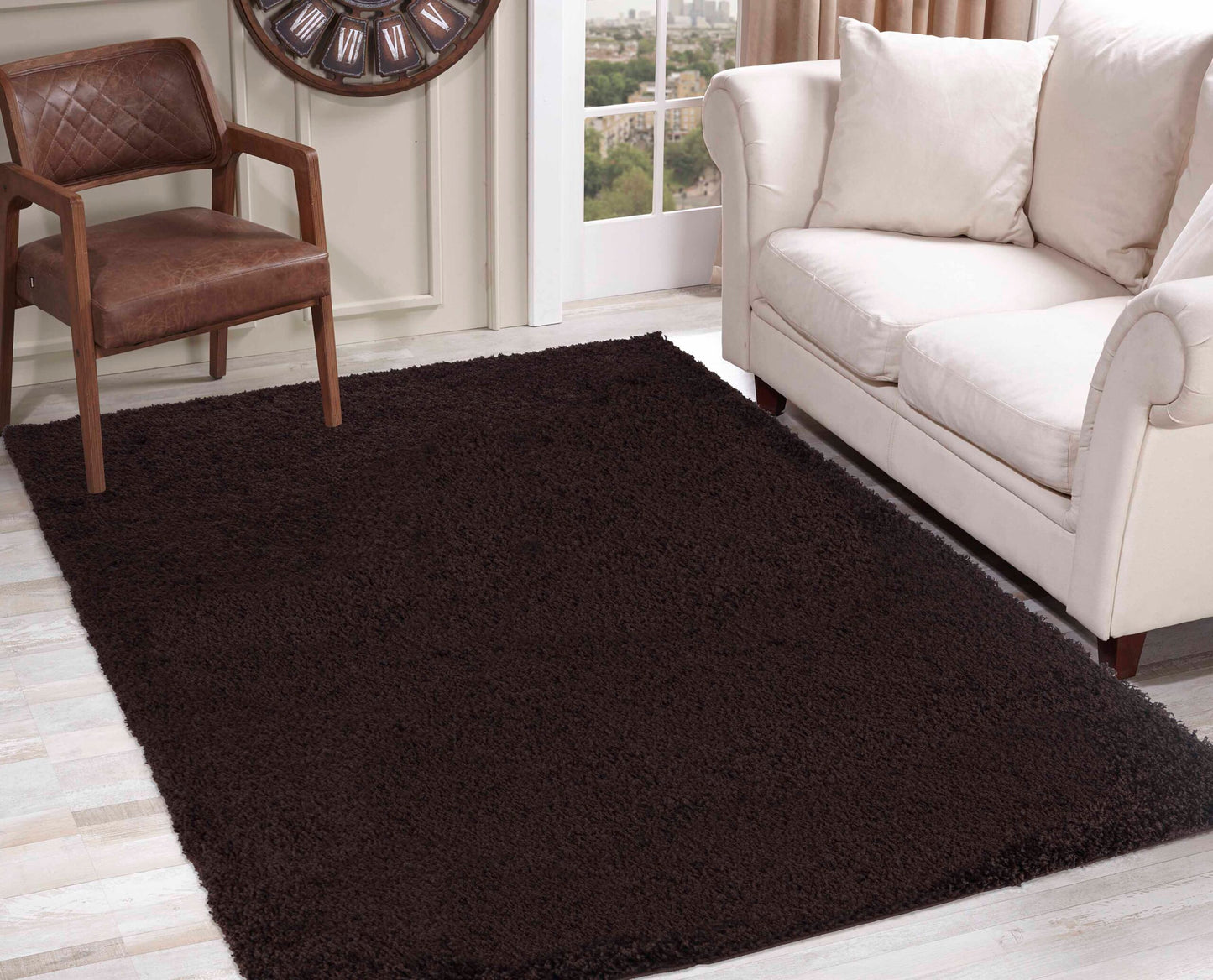 Oxford Shaggy Rug - Brown