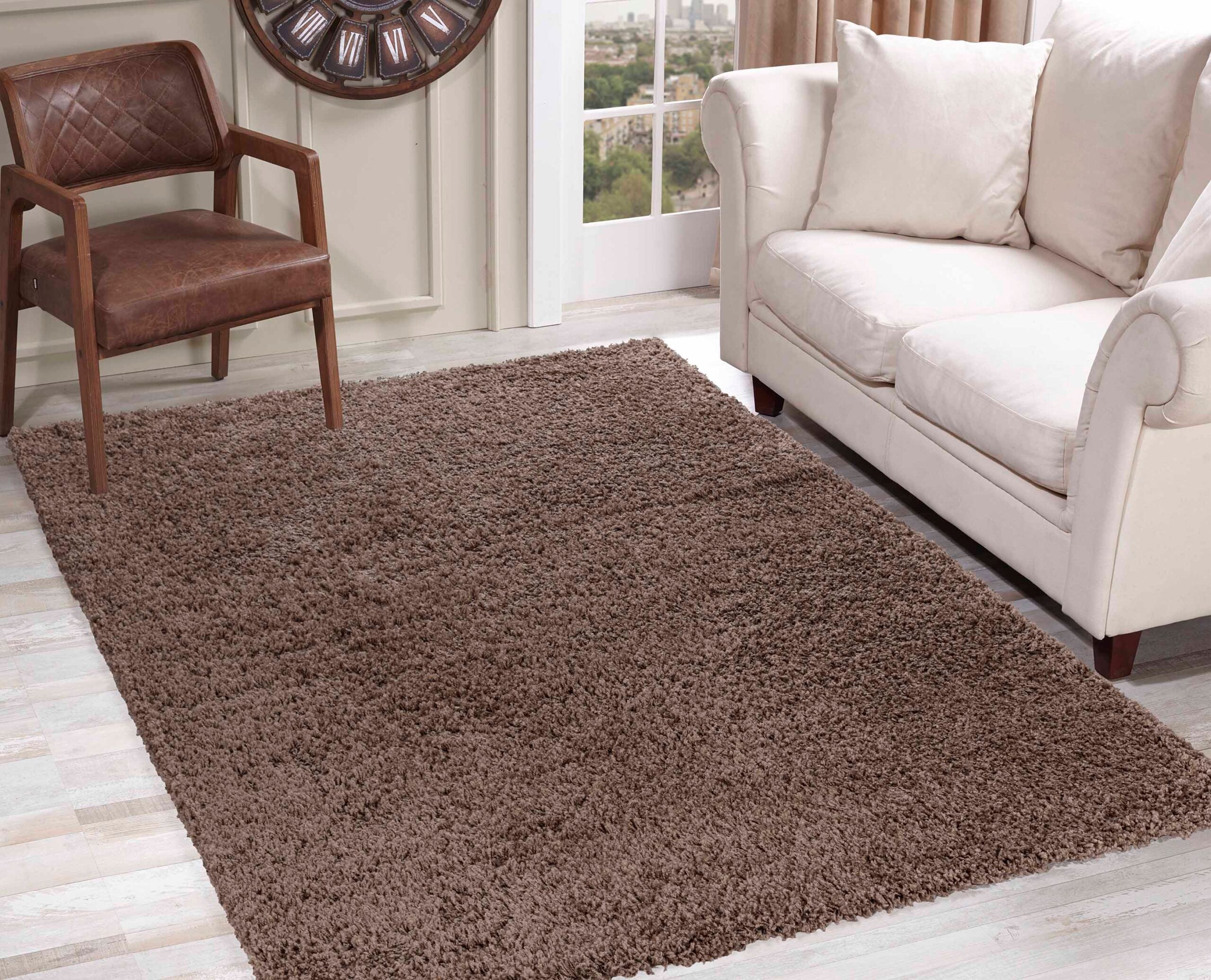 Oxford Shaggy Rug - Dark Beige