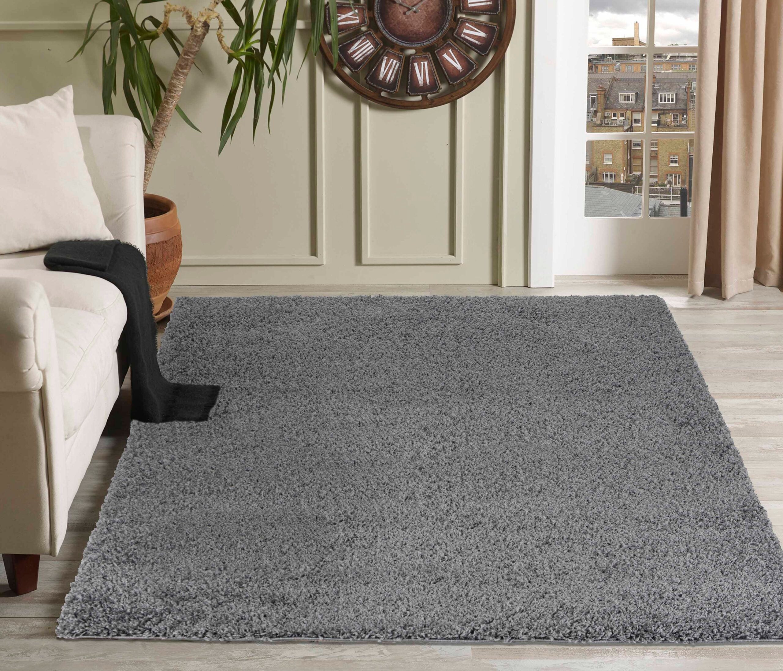 Oxford Shaggy Rug - Dark Grey