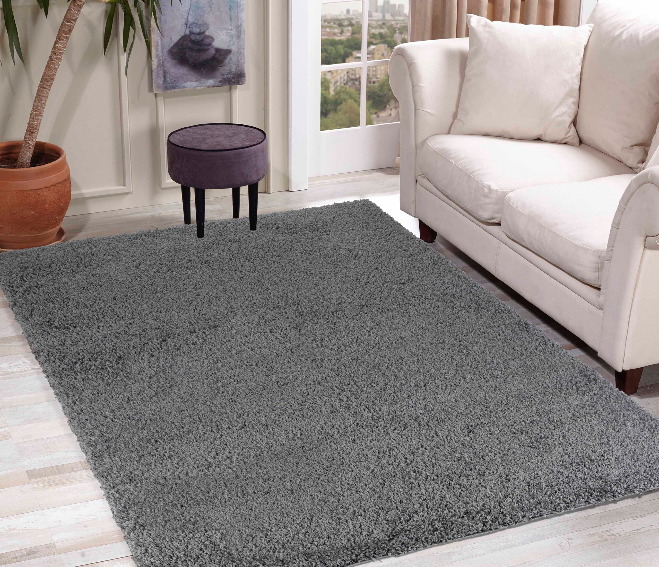 Oxford Shaggy Rug - Dark Grey