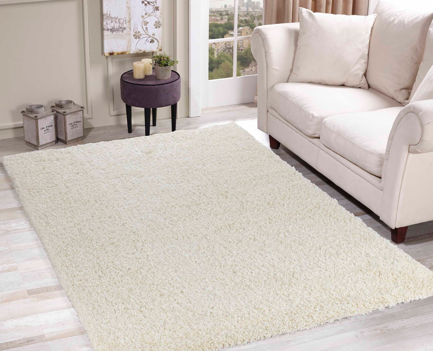 Oxford Shaggy Rug - Ivory