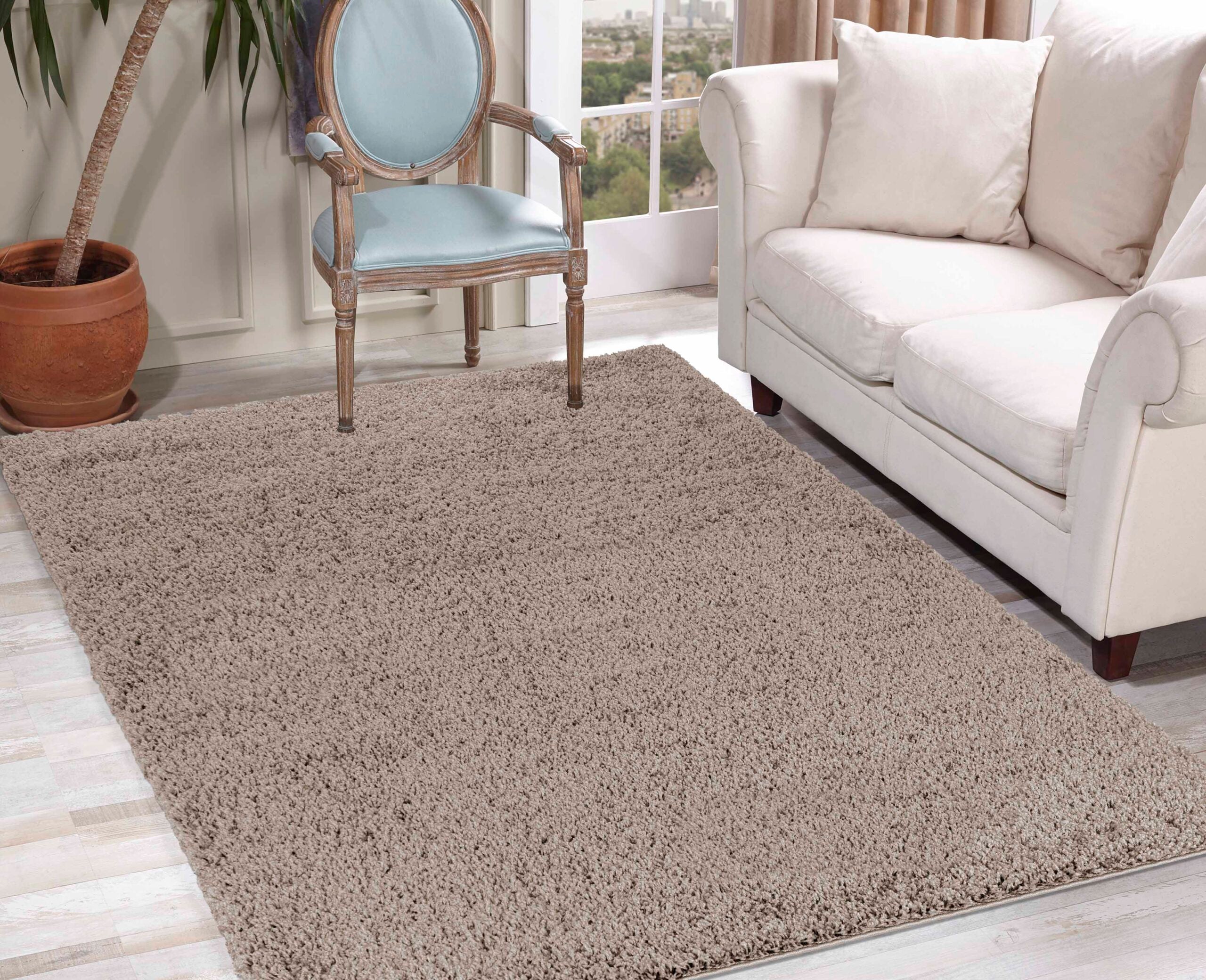 Oxford Shaggy Rug - Light Beige