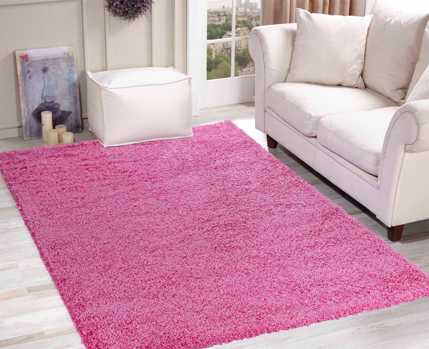 Oxford Shaggy Rug - Pink