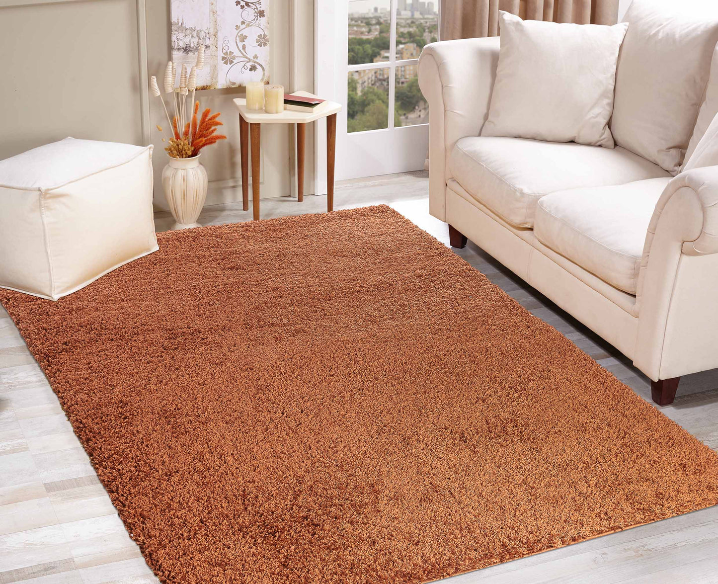 Oxford Shaggy Rug - Terracotta